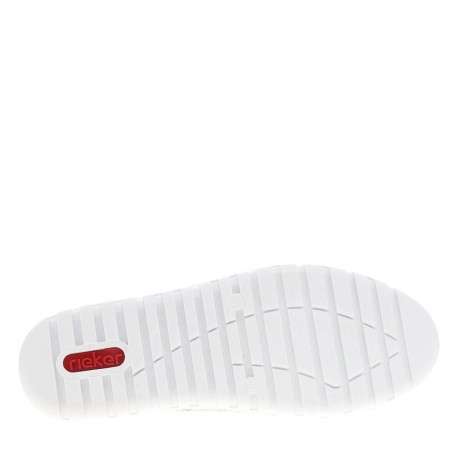 Tennis en cuir grises à talon plat avec des lacets et un zip latéral - Image 5