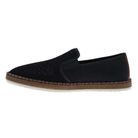Espadrilles homme marine unies en toile et à semelle à corde - Image 4