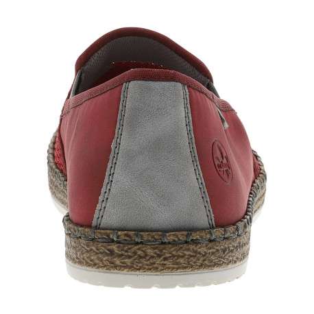 Espadrilles rouges à talon plat avec deux soufflets élastiqués - Image 6