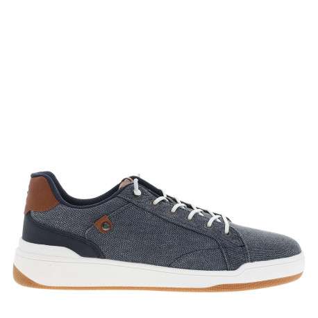 Sneakers bleu marine avec un talon plat et des lacets élastiqués - Image 2