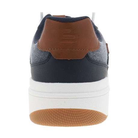 Sneakers bleu marine avec un talon plat et des lacets élastiqués - Image 6
