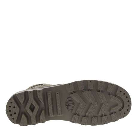 Bottines en cuir nubuck kaki à talon plat avec des lacets et un zip latéral - Image 11