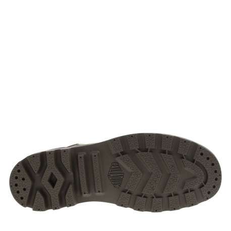 Bottines en cuir nubuck kaki à talon plat avec des lacets et un zip latéral - Image 6