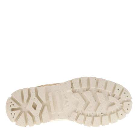 Bottines en cuir enduit camel à talon plat avec des lacets et un zip latéral - Image 11