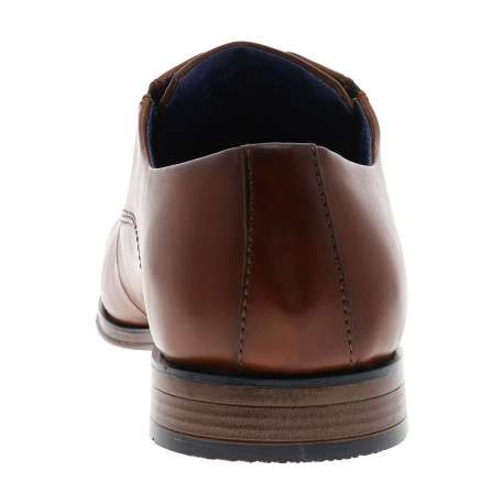 Derbies cognac en cuir avec un talon décroché bas et des lacets - Image 6