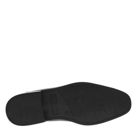 Derbies en cuir noir à talon décroché bas et à lacets ronds noirs - Image 5