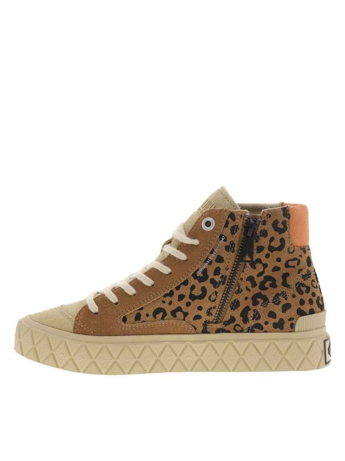 Tennis en cuir enduit...