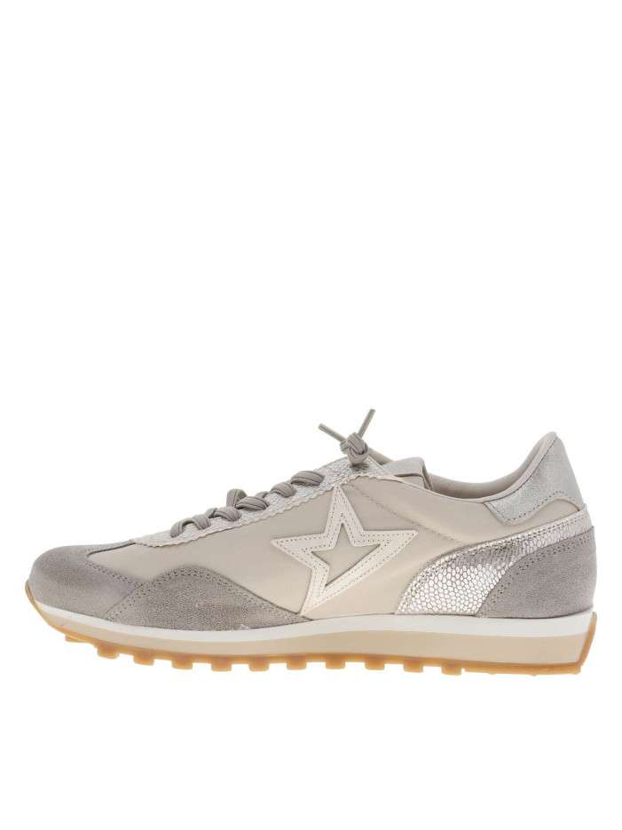 Baskets running en cuir...