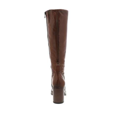 Bottes en cuir camel à semelle à talon décroché haut avec logo iconique - Image 6