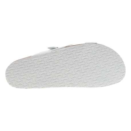 Mules Glitter en cuir argent à talon compensé bas et à boucle à ardillon - Image 5