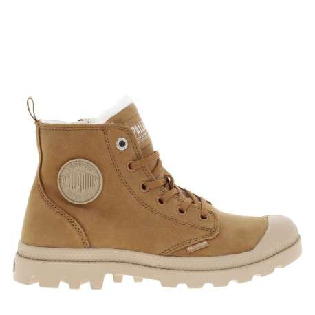 Bottines en cuir nubuck brunes à talon plat avec des lacets et un zip latéral - Image 2