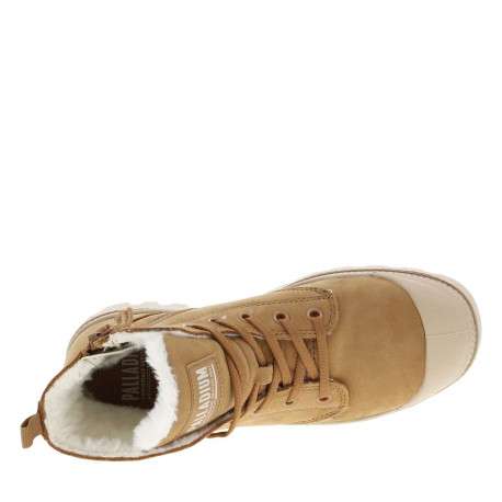 Bottines en cuir nubuck brunes à talon plat avec des lacets et un zip latéral - Image 5