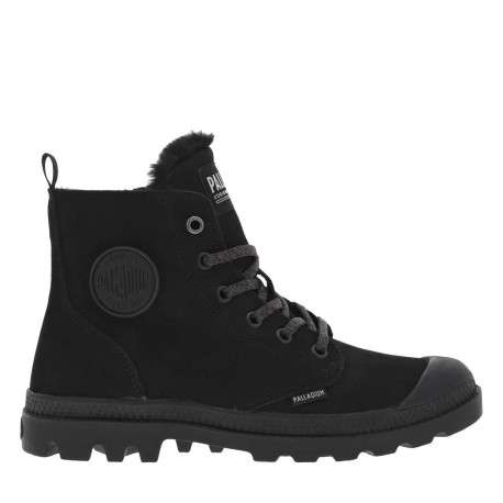Bottines en cuir nubuck noires à talon plat avec des lacets et un zip latéral