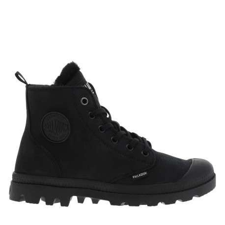 Bottines en cuir nubuck noires à talon plat avec des lacets et un zip latéral - Image 2