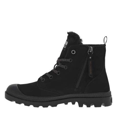 Bottines en cuir nubuck noires à talon plat avec des lacets et un zip latéral - Image 8