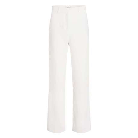Pantalon chino blanc uni pourvu d'une coupe bootcut et de multiples poches