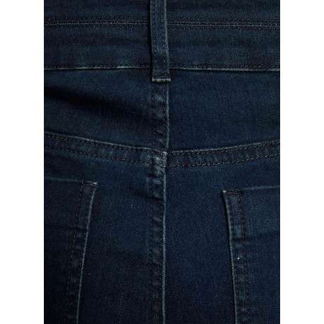 Jean en coton mélangé bleu marine à coupe bootcut et une taille haute - Image 2