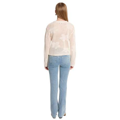 Pantalon 5 Poches bleu jean clair uni slim avec fermeture zippée et boutons - Image 2