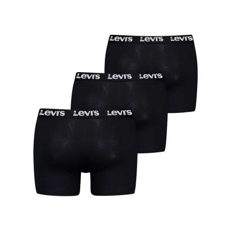 Lot de 3 boxers courts noirs en coton avec ceinture élastiquée - Image 2