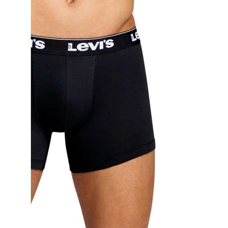 Lot de 3 boxers classique en coton kaki et noir uni avec logo - Image 5