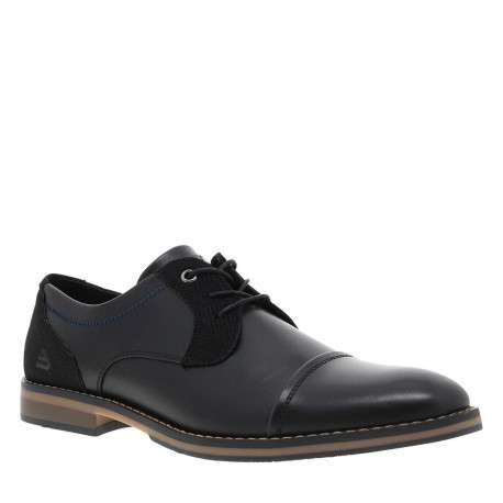 Derbies noires avec une semelle plate et une fermeture à lacets ronds - Image 3