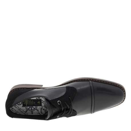 Derbies noires avec une semelle plate et une fermeture à lacets ronds - Image 4