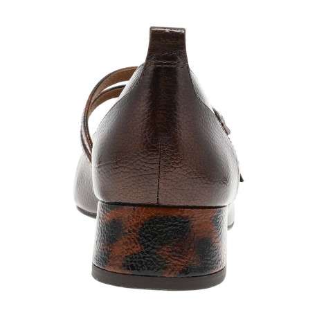 Ballerines marrons vernies à bout carré et à talon décroché bas - Image 8