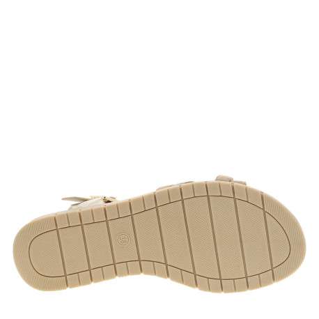 Nu-pieds or avec un talon compensé bas et une boucle à ardillon - Image 5