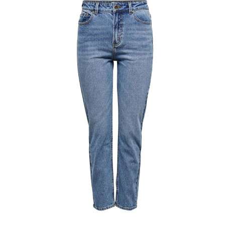 Jean bleu femme avec une coupe skinny uni et un patch d'authenticité