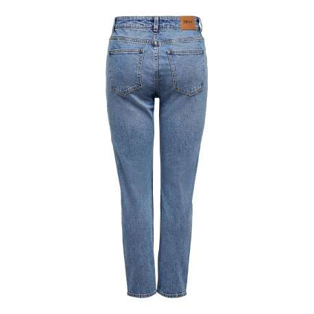 Jean bleu femme avec une coupe skinny uni et un patch d'authenticité - Image 2
