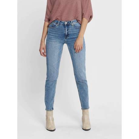 Jean bleu femme avec une coupe skinny uni et un patch d'authenticité - Image 3