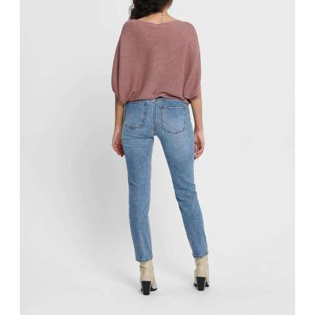 Jean bleu femme avec une coupe skinny uni et un patch d'authenticité - Image 4