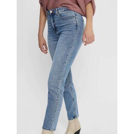 Jean bleu femme avec une coupe skinny uni et un patch d'authenticité - Image 6