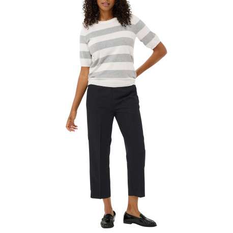 Pantalon chino noir uni avec une coupe slim et une taille élastiquée - Image 6