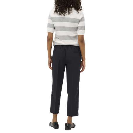 Pantalon chino noir uni avec une coupe slim et une taille élastiquée - Image 7