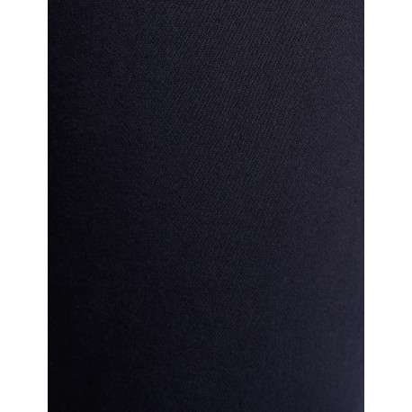 Pantalon 5 poches marine uni avec une coupe slim et des passants pour ceinture - Image 5