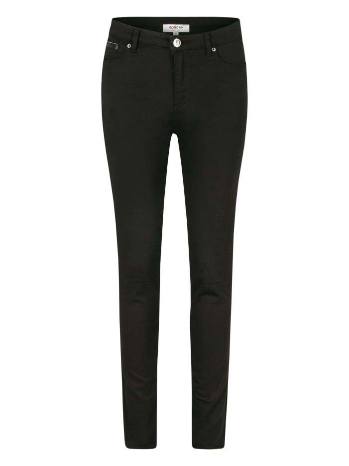 Pantalon 5 poches noir uni...