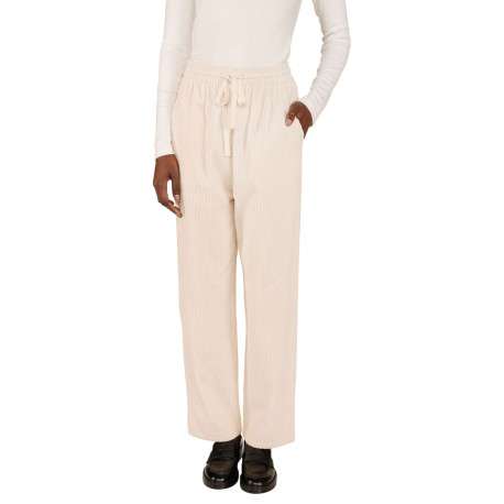 Pantalon en coton écru en velours côtelé avec une coupe droite - Image 3