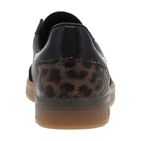 Tennis en cuir noires avec empiècement motif léopard brillant - Image 6