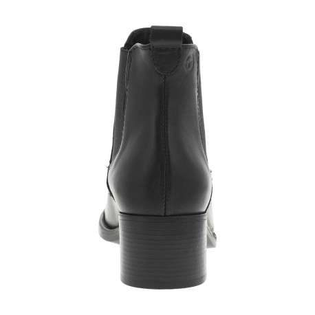Boots noires à talon décroché moyen et à soufflets élastiqués noirs - Image 6