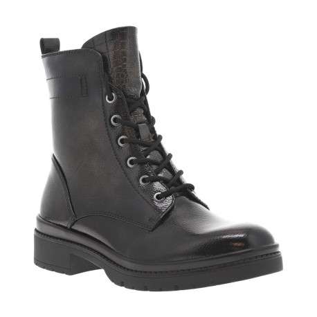 Bottines anthracite à talon décroché bas pourvues d'une fermeture zippée - Image 3