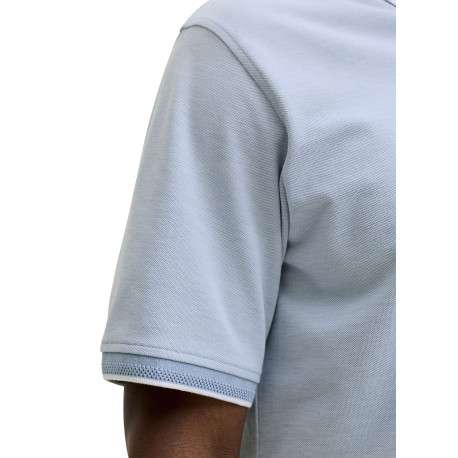 Polo en bleu ciel uni avec une coupe droite et un col boutonné - Image 5