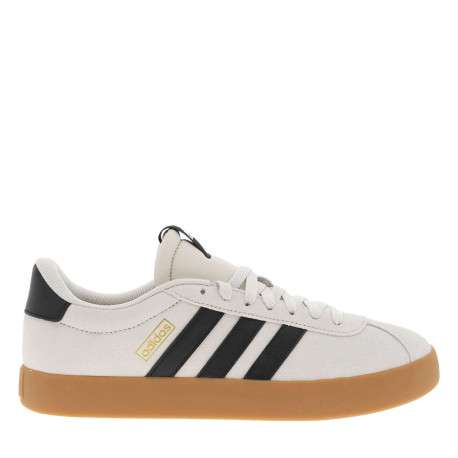 Tennis noires et beiges à talon plat avec des lacets blancs larges - Image 2