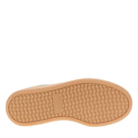 Baskets tennis en cuir roses à talon plat avec des lacets et un logo vert - Image 5