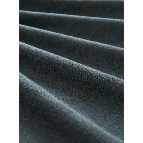 Pull en coton gris à coupe droite pourvu d'un col rond et de manches longues - Image 2