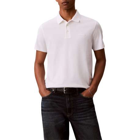 Polo en coton blanc à coupe droite pourvu d'un col à revers boutonné - Image 2