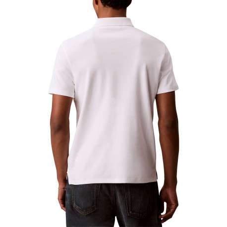 Polo en coton blanc à coupe droite pourvu d'un col à revers boutonné - Image 3