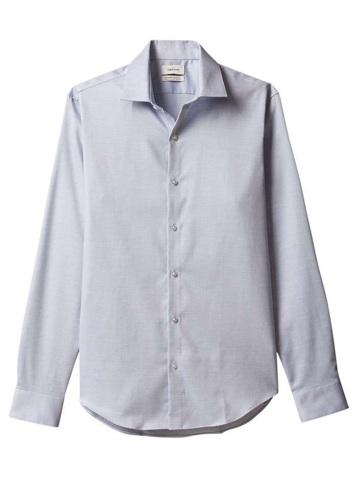 Chemise en coton bleu clair...