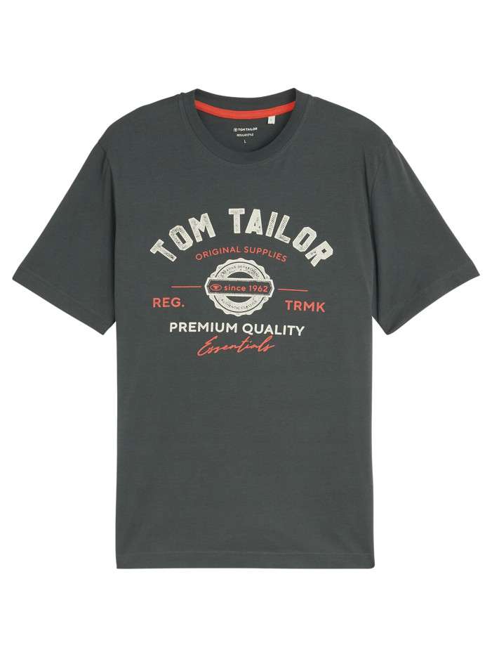 T-shirt en coton gris...