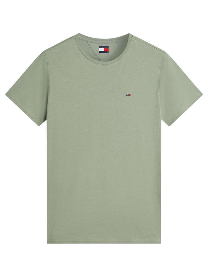 T-shirt en coton olive à...
